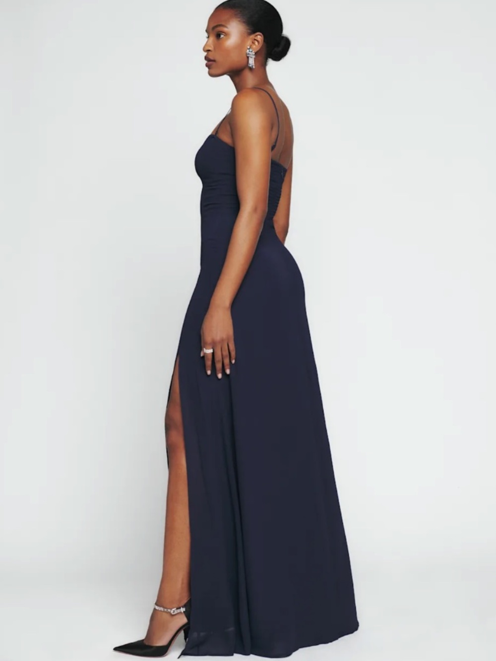 Reformation Ingrid Dress in Navy, Size 2 - Picture 5 of 6